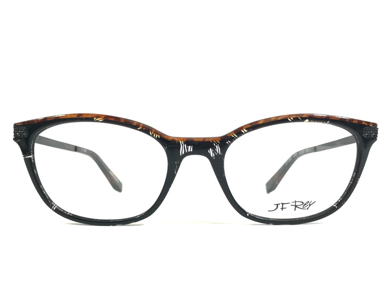 J.F. Rey Eyeglasses Frames JF1353 0290 Black Panther Black Leopard 52-20-146