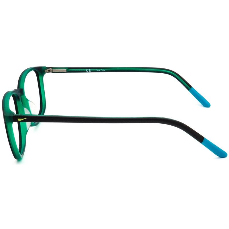Nike Junior Eyeglasses 5542 017 Matte Black/Teal Nebula Square Frame 49[]17 130 gallery