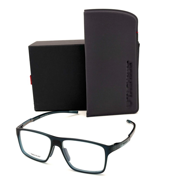 TAG HEUER TH50007U 54091 Matte Blue / Clear Lens 54mm Eyeglasses