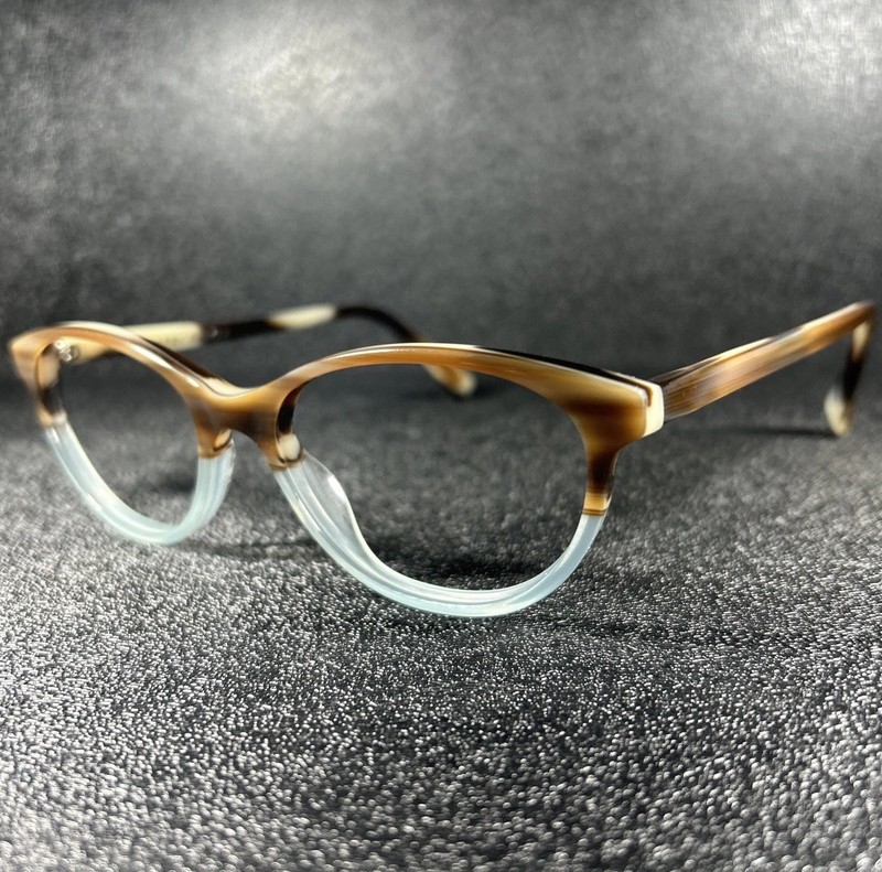 NEW Warby Parker Women’s Eyeglasses Leighty 331 Brown Light Blue Aqua 54-17-140