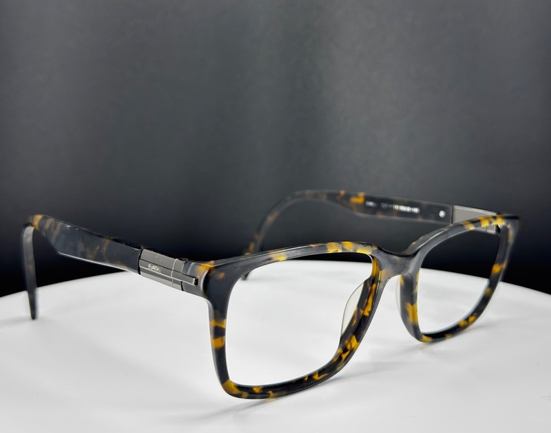 VTG EVATIK 1050 140 Brown Tortoise Square Full Rim Eyeglasses FRAMES ONLY