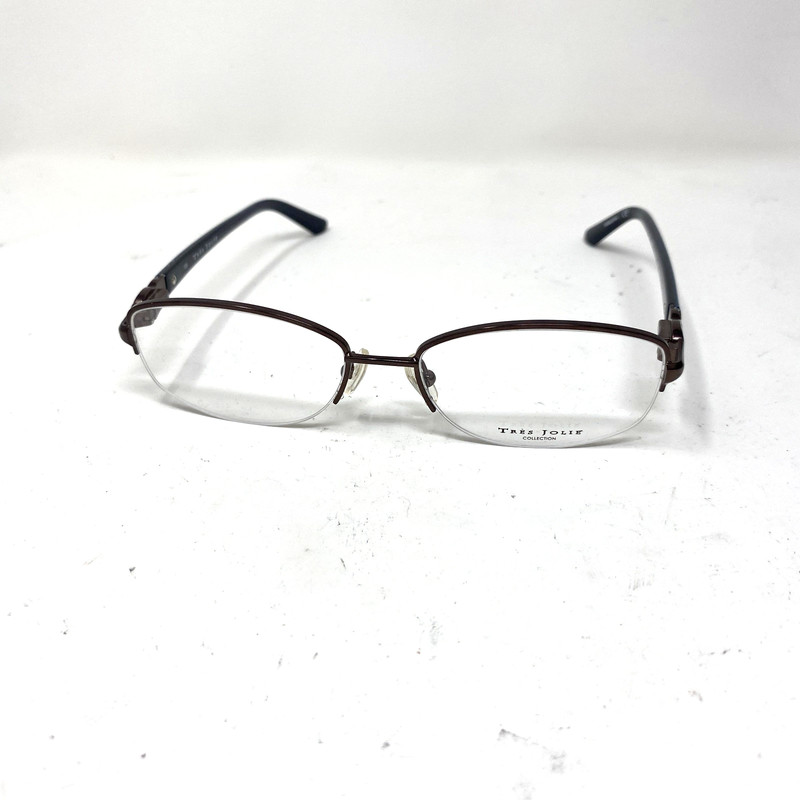 TRES JOLIE EYEWEAR 155 229 50-16-135 BROWN BLUE FLEX HINGE EYEGLASSES 212C