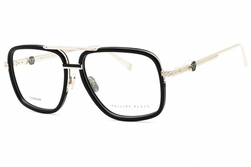 PHILIPP PLEIN VPP063-K07-58 Eyeglasses Frame Size 58mm 15mm 145mm BLACK Men 190