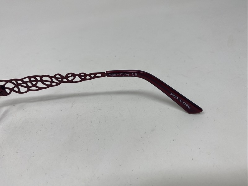 EIGHT TO EIGHTY EYEWEAR WANDA BURGUNDY 51/18/135 EYEGLASSES FRAME CY75 gallery
