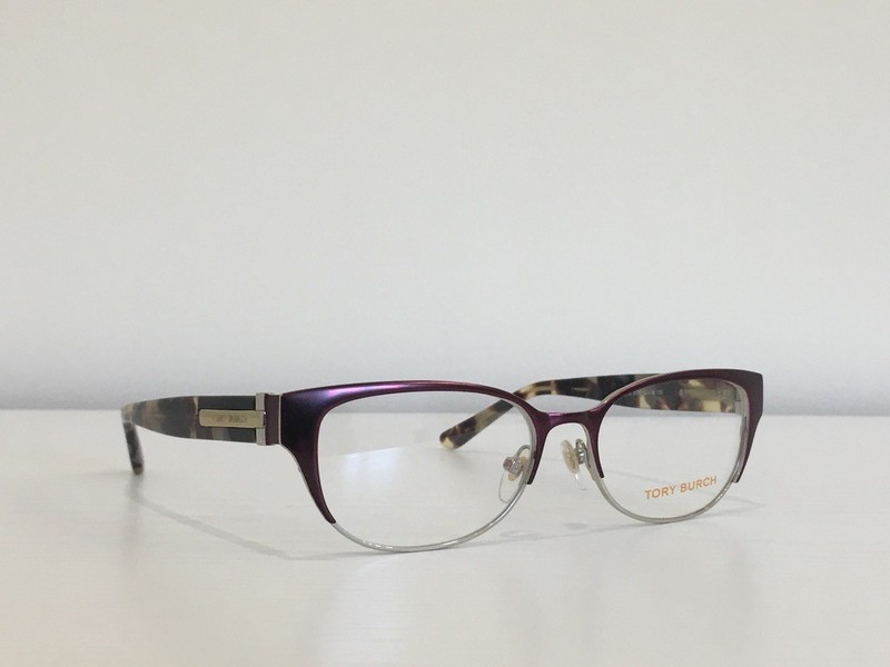 81 Tory Burch TY 1045 3125 Cat Eye Burgundy Havana Eyeglasses Frame 52*16*135 gallery
