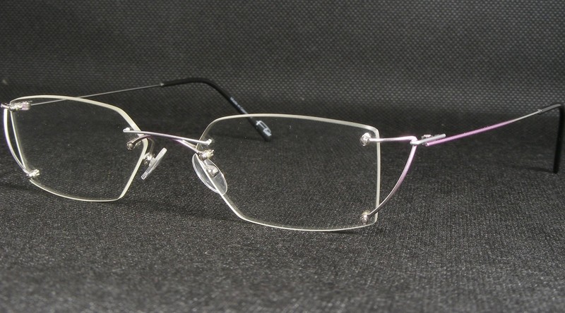 Vintage Flair EYEQ 838 501 Silver /Purple UNIQUE RARE EYEGLASSES 51-19-135mm