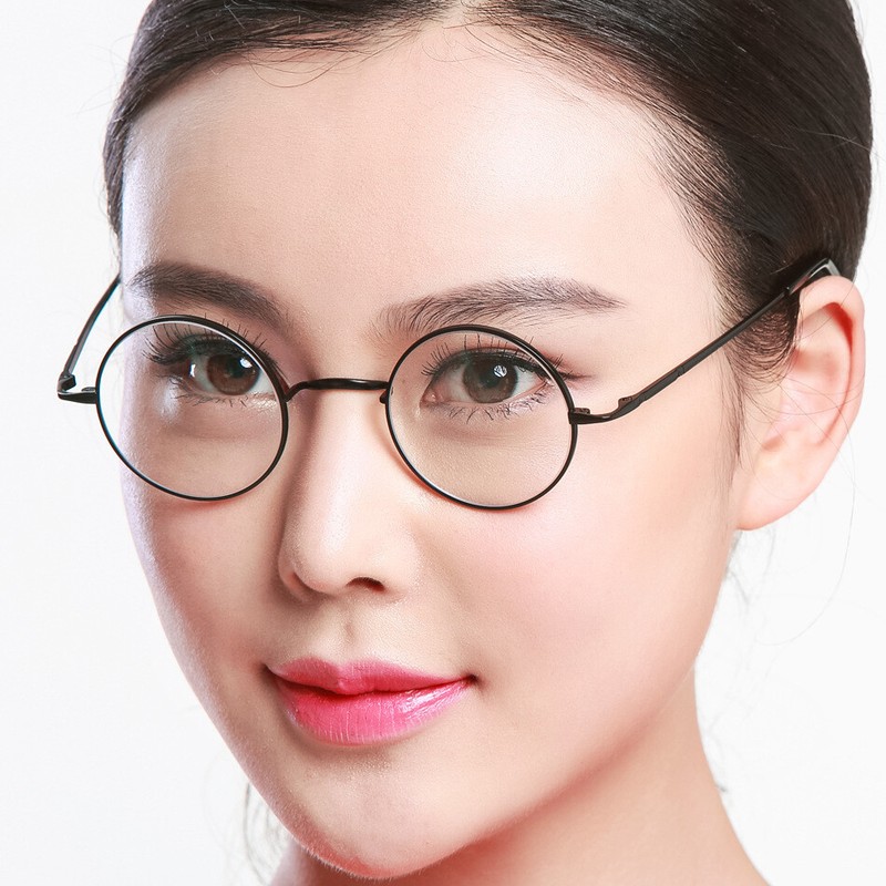 Pure Titanium IP 42/44 mm Women Eyeglass frames Ultralight Men Round Glasses gallery