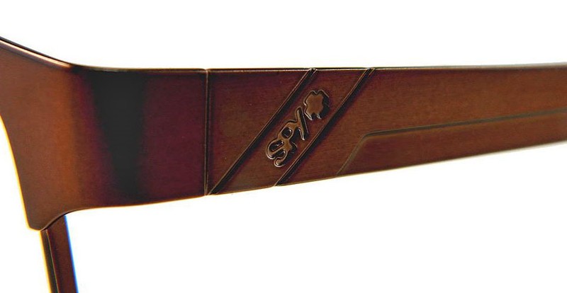 New SPY MILES Eyeglasses | Dark Brown Chestnut / Clear Demo Lens gallery