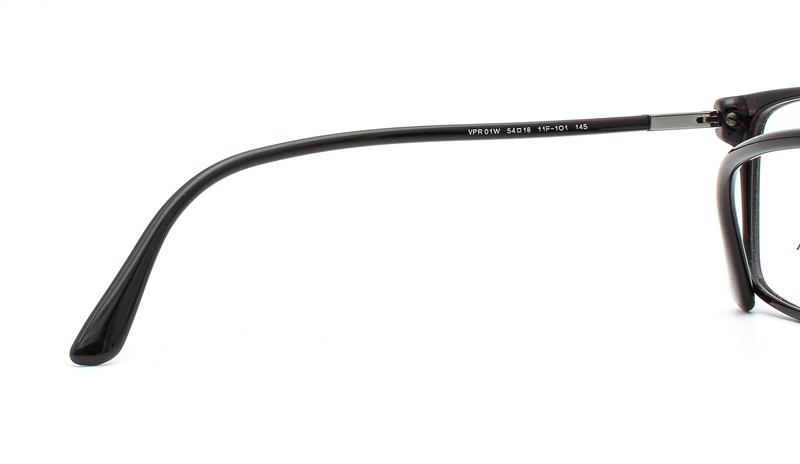 Prada VPR 01W 11F-1O1 Eyeglasses Glasses Polished Black Red Marble 54mm w/case gallery