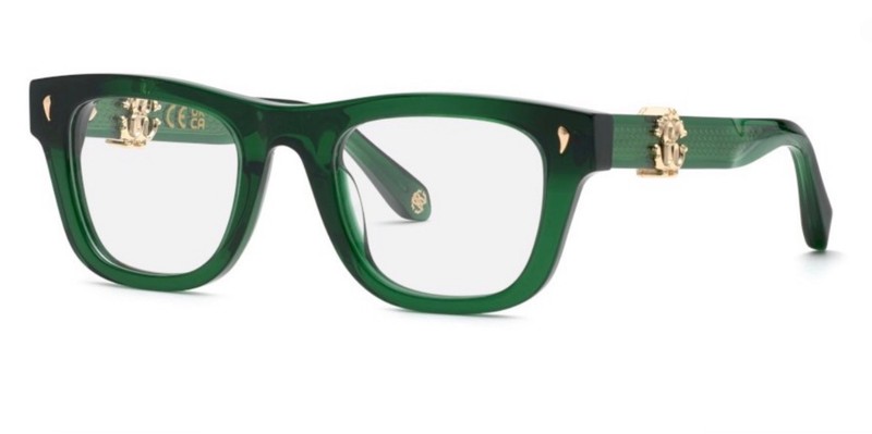 Roberto Cavalli VRC052 Eyeglasses Transparent Green Authentic New 53mm