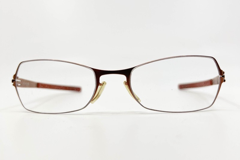 IC! Berlin Cassiopaya Chrome Gun Metal Eyeglasses Frame Germany 49 [ ] 18 130 mm