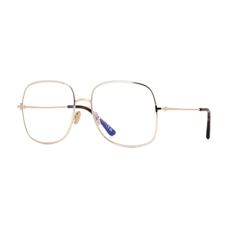 NEW Tom Ford FT6048-B 028 Shiny Rose Gold/Clear Blue Light Block 59mm Eyeglasses