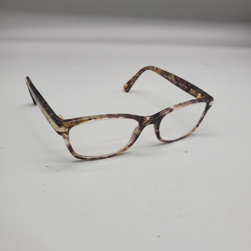 Coach HC 6065 5287 Confetti Light Brown Eyeglasses Women’s Eyewear 49-17