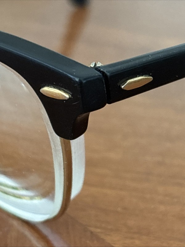 Ray-Ban Clubmaster Eyeglasses Glasses Optical RB 3016 Gold & Black Made in Italy gallery
