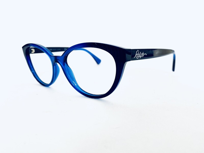 Ralph Lauren Cats Eye Clear Blue Lucite Glasses RA7109 5781 53 16 140