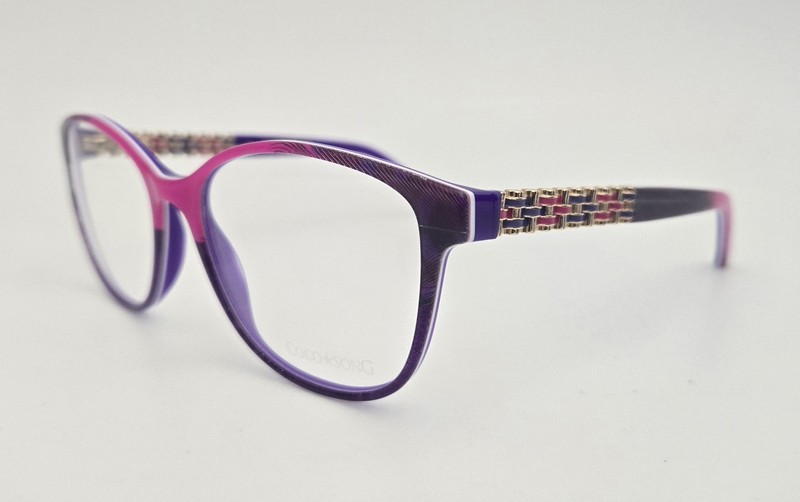 Coco Song Eyeglasses NEW CV235 Jericho Road Color 4 Pink Purple Gold Size 53 gallery