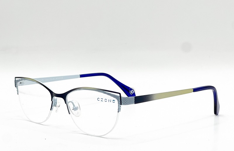 NEW C-ZONE L4132 60 NAVY BLUE/ LT BLUE AUTHENTIC EYEGLASSES 49-17