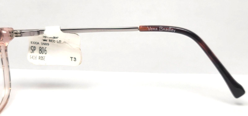 VERA BRADLEY TAVIA GARDEN GROVE CLEAR PINK SILVER EYEGLASSES FRAMES 54-17-138 gallery