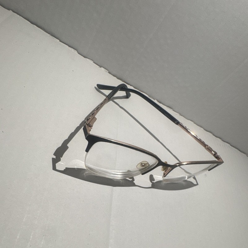 Unisex Adults Rimless Metal Eyeglasses Frames, Gold Tone, Solid Pattern gallery