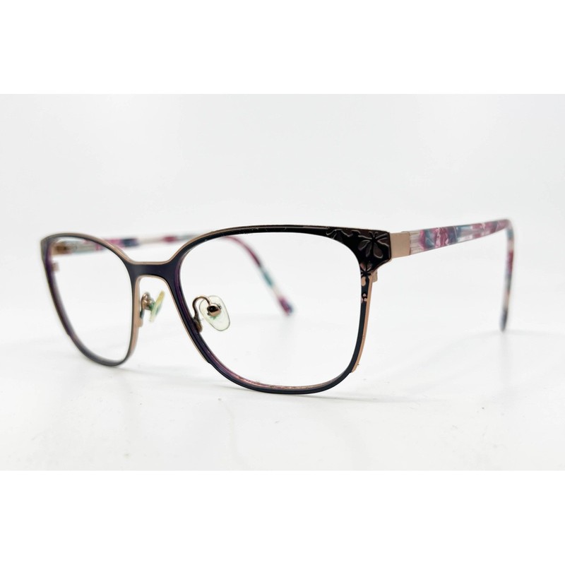 Karen Kane Eyeglasses Womens Eggplant Purple Floral Garden Cress 53-17-145