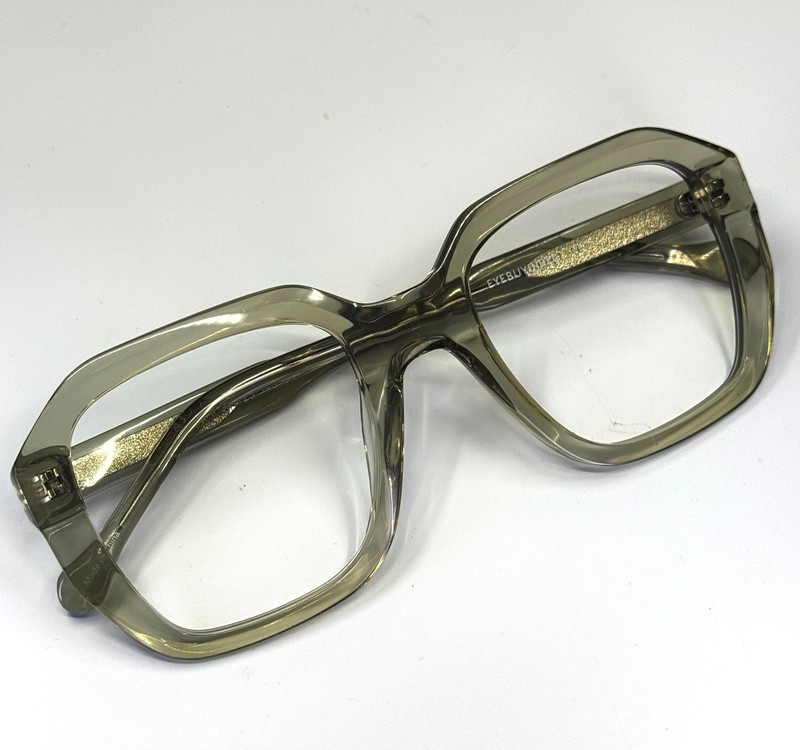 EYEBUYDIRECT AZALEA C1 Womens Olive Glam Square Full Rim Eyeglasses FRAMES ONLY gallery