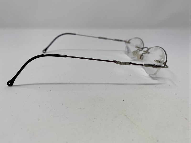 Enjoy E1717 47-20-135 Silver Chrome Half Rim Metal Eyeglasses Frame AM59 gallery