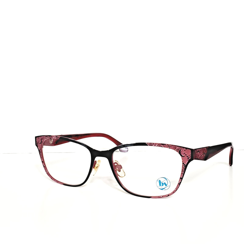 Womens Bon Vivant Purple Night Sky Pattern Cat Eyeglasses Frames 53-17-140 Italy gallery