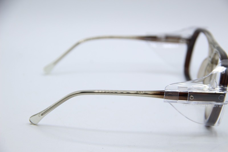 PENTAX F6000 CSA Z94.3 GRAY CLEAR BROWN AUTHENTIC FRAMES EYEGLASSES 55-15 gallery