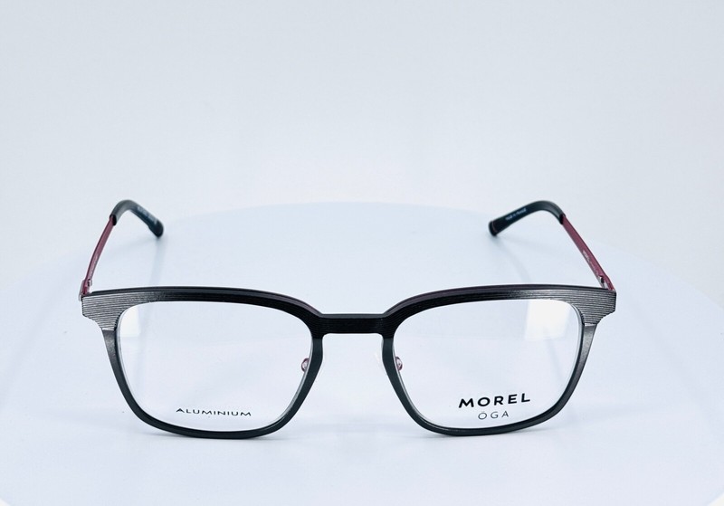 MOREL OGA 10204O G007 Gunmetal Orange Square Full Rim Eyeglasses 52-20-145 B:42 