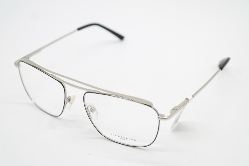 LIEBESKIND 11062 Oval Eyeglasses Metal Frame Silver Black New gallery