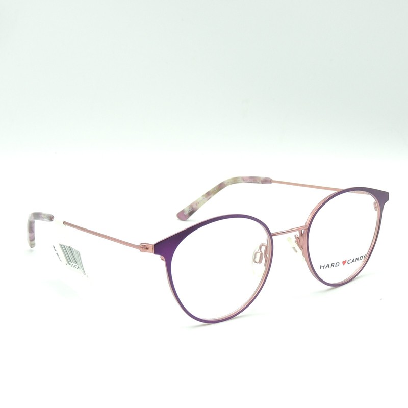 Hard Candy HC230 Purp Graduate Round Purple Eyeglass Frame 49 18 145 gallery