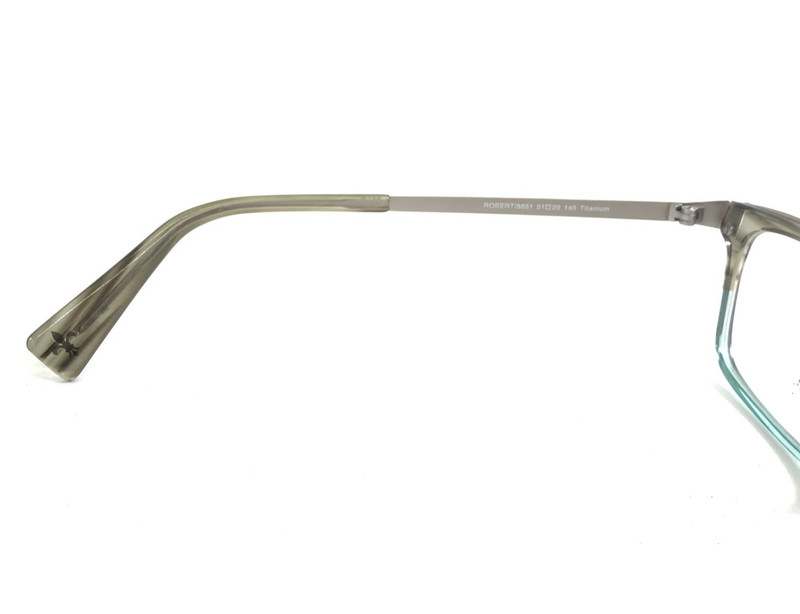 Seraphin Eyeglasses Frames ROBERT/8851 Gray Horn Clear Blue 51-20-140 gallery