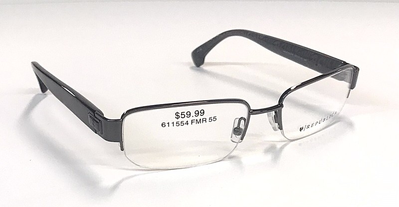 REPUBLICA MANCHESTER Eyeglass Frames 55-18-143 Gunmetal Half Rim Eyeglasses New