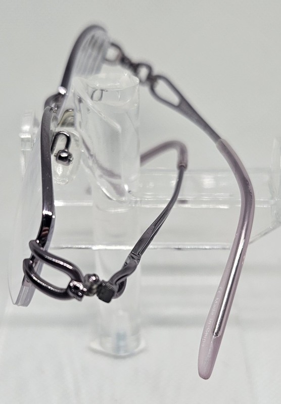 Wittnauer Glam Lilac 52□16-135 Semi Rimless Eyeglass Frames Purple Cut Out. gallery