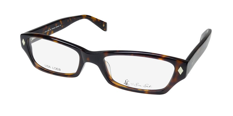 NEW LISA LOEB EVERYDAY GLASSES RECTANGULAR TORTOISE FULL-RIM PLASTIC WOMENS