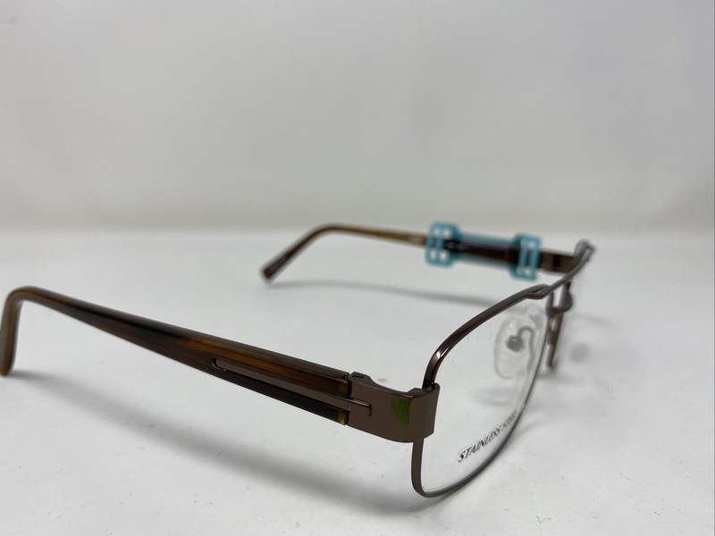 PRIORITY EYEGLASSES FRAME KIRKWOOD C-1 56-18-140 BROWN FULL RIM EZ36 gallery