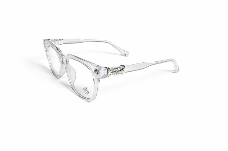 Chrome Hearts Clear Glasses Silver Cross Crystal Frames Eyewear gallery