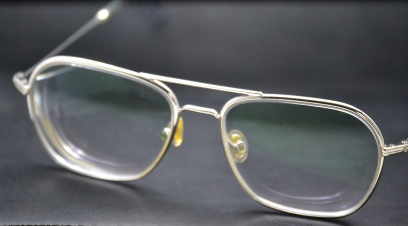 Warby Parker Aviator Glasses Frame Silver Clear Rim 55-16-145 w/ Case & Cloth