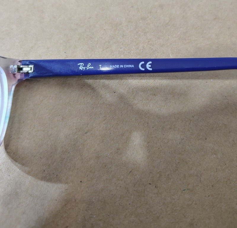 Ray-Ban RB 1591 3807 Kids Eyeglasses Blue Clear Marble Optical Frames 48-16 130 gallery