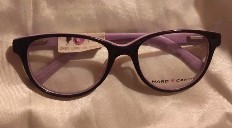 Womens Hard Candy Eyeglasses HC43 LAV Purple Optical Frame 52-18-135 NWT