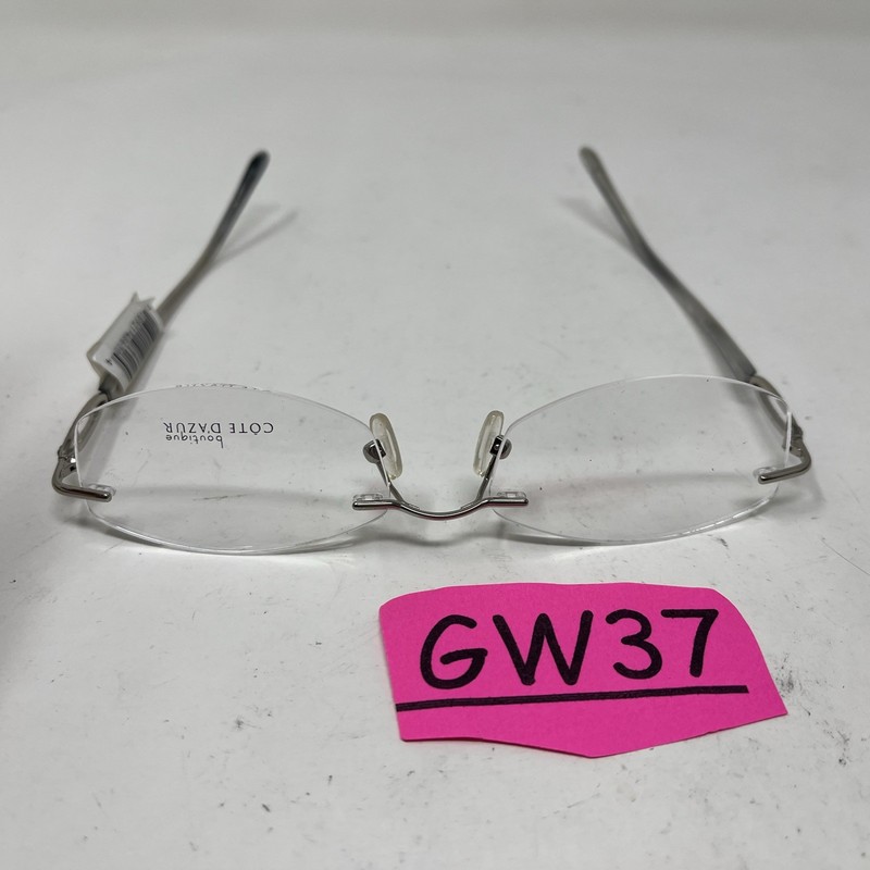 COTE D AZUR EYEWEAR B162 54-17-135 SILVER RIMLESS EYEGLASSES GW37 gallery