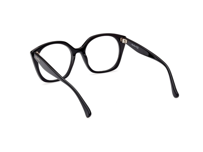 NEW MAX MARA MM5082 001 SHINY BLACK DEMO 53MM AUTHENTIC EYEGLASSES 53-18-140 gallery