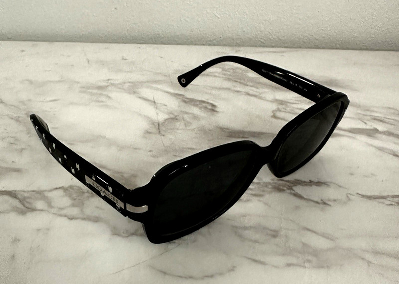 COACH Black Floral 58-16-135 HC 8105 LO82 Amber Eyeglasses FRAMES ONLY Rare