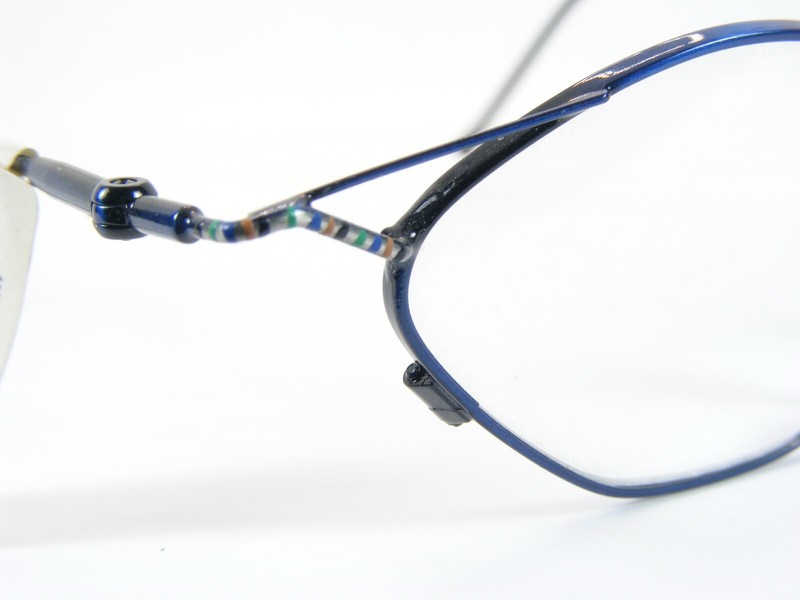 Vintage MEITZNER ALERIA 5121 Blue /Multicolor UNIQUE RARE EYEGLASSES 46-19-135mm gallery