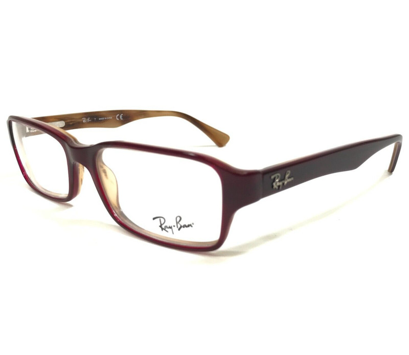 Ray-Ban Eyeglasses Frames RB5161 2385 Brown Red Rectangular Full Rim 53-16-140 gallery