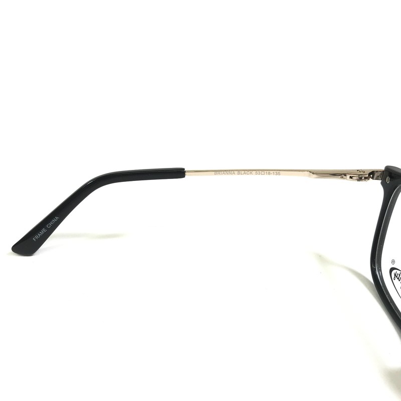 Eight to Eighty Eyeglasses Frames BRIANNA BLACK Gold Square Crystals 53-18-135 gallery