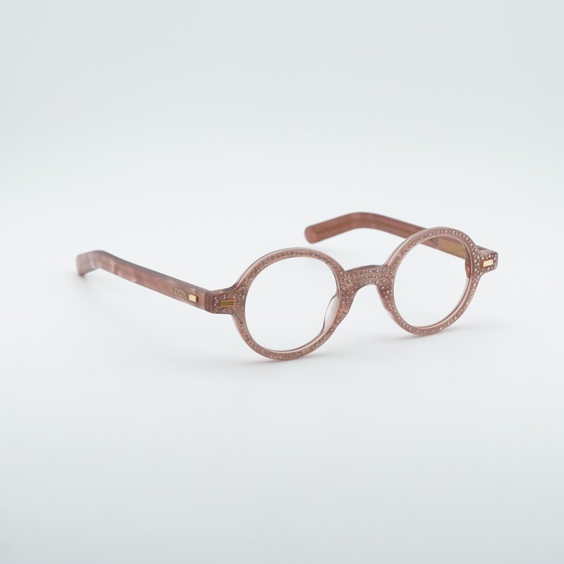 Valentino VLX-185E Pink with White Stones 43mm Eyeglasses New Authentic gallery
