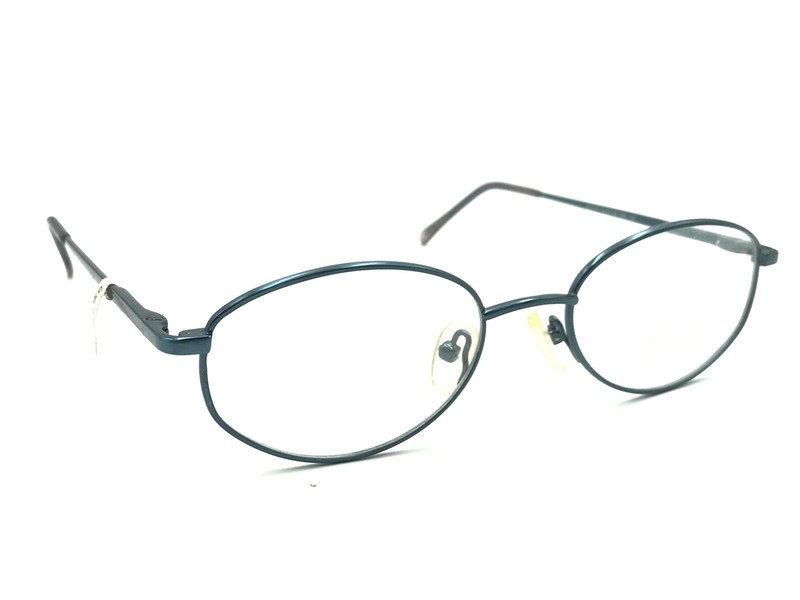 Sunoptic 9794 81C-F Matte Blue Oval Eyeglasses Frames 50-18 135 NOS