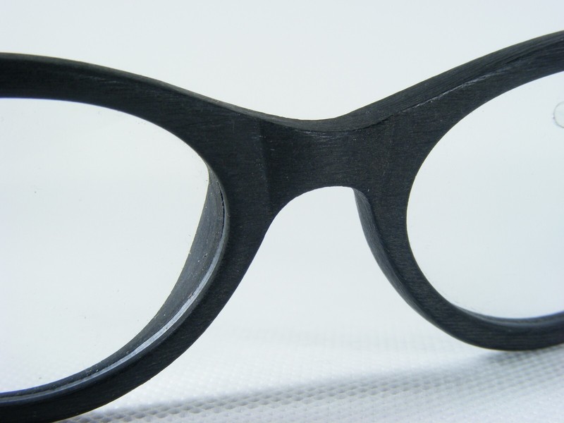 "FOR PARTS" OGI INNOVATION 7134 153 BRUSHED BLACK WOOD EYEGLASSES 49-17-140mm gallery