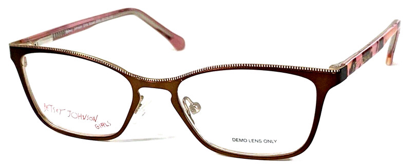 BETSEY JOHNSON KIDS “GIRLS SQUAD” NOS Dark Brown/Pink Eyeglasses Frame 48-16-125